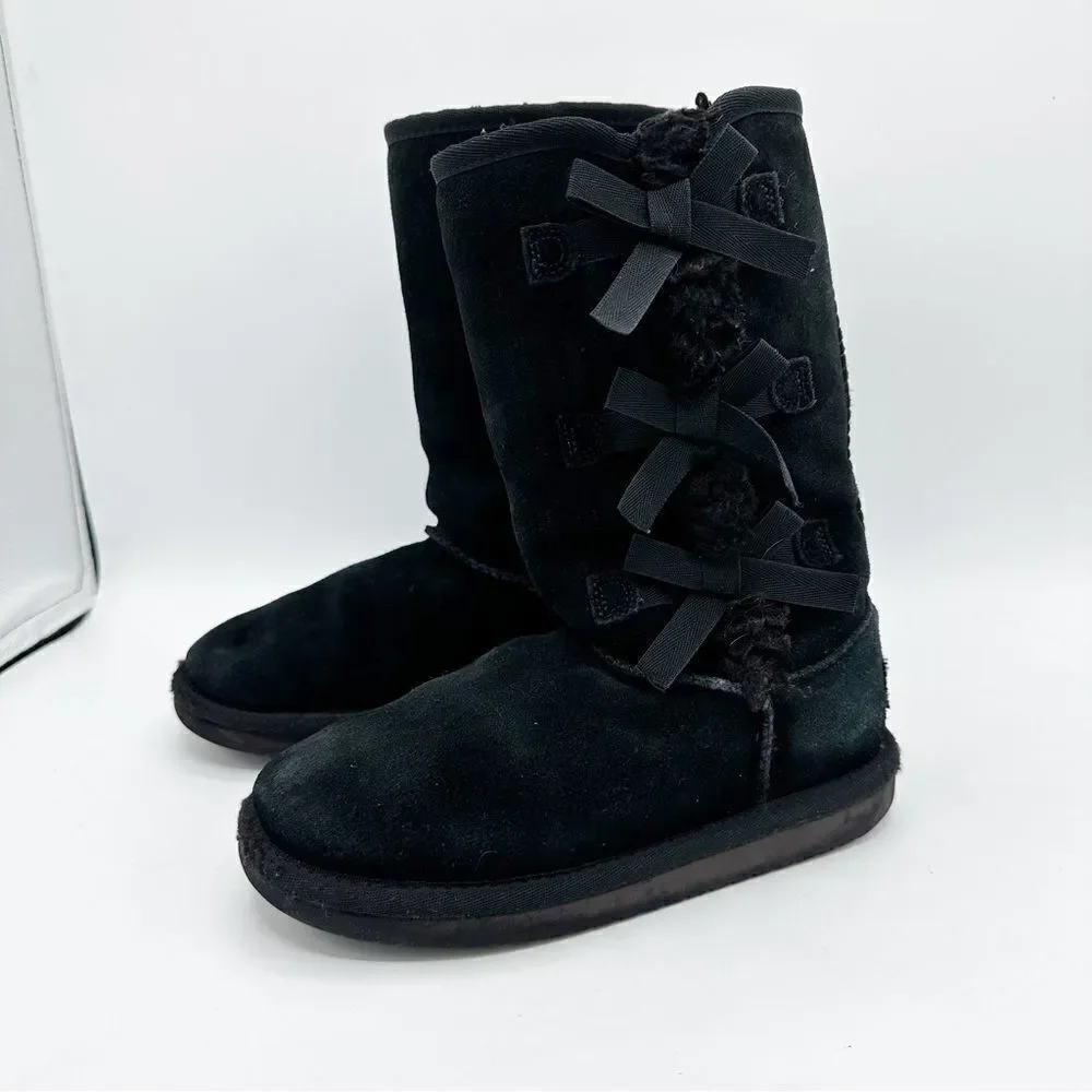 Koolaburra by UGG Black Victoria Girls Winter Boots Sz 1‎